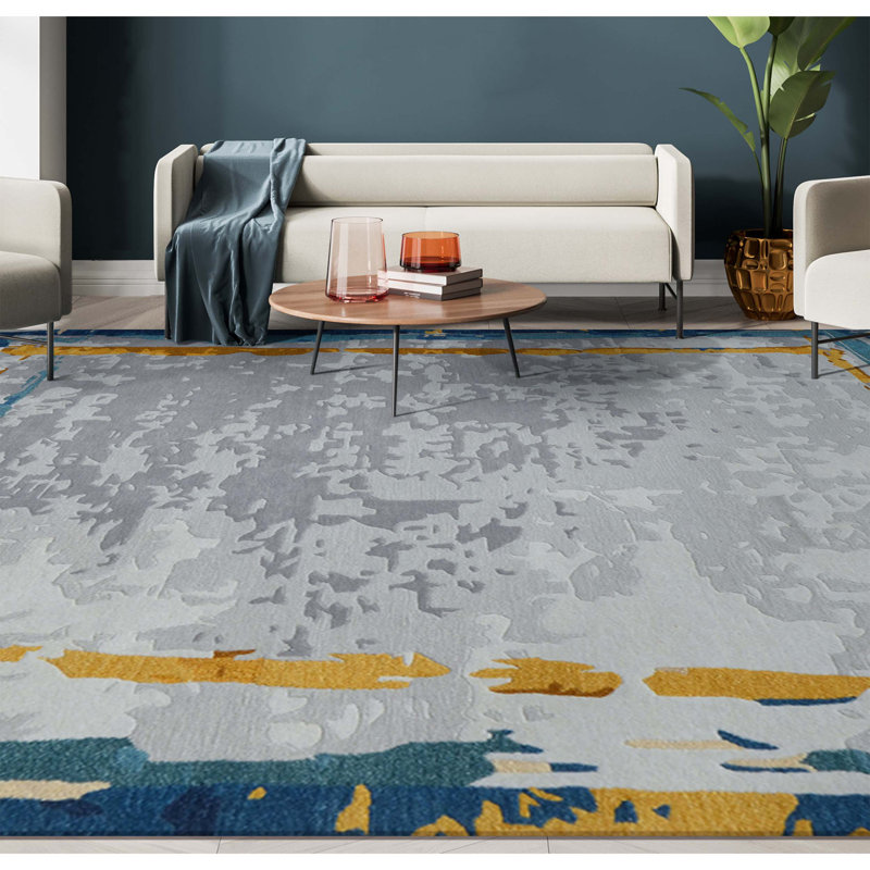 Area Rug in Silver