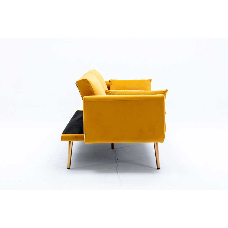 HY 68,51 po Causeuse en velours, Jaune