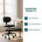 Ergonomic Swivel Office Chair With Backrest Support And Casters, Featuring An Adult-sized Multi-angle Cross-legged Design-1593755396