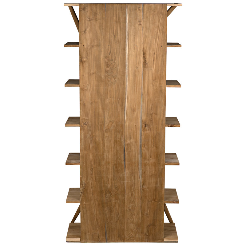Vetra Solid Wood Bookcase, Clear Coat Semi-Gloss