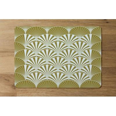 Wendel Polyester-Coated Hardboard Geometric Rectangle Placemat