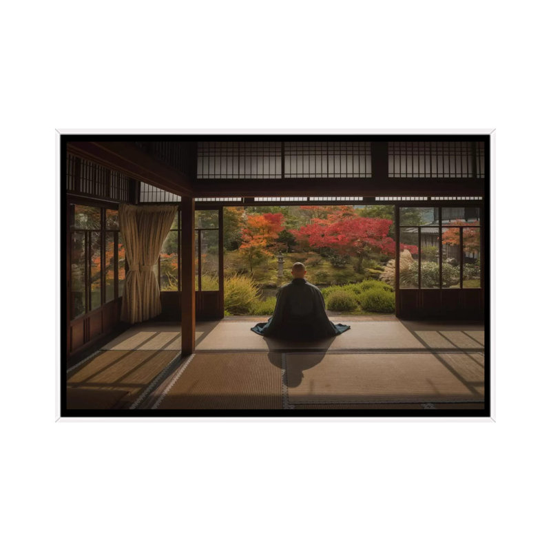 Autumn In Japan XI by Daniel Kordan - Print on Canvas, White Framed, 152.5 cm H x 101.5 cm W