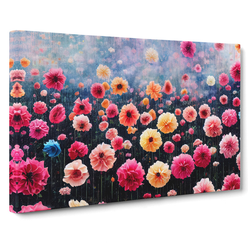 Unreal Flower Market - Wrapped Canvas, 35cm H x 50cm W x 3cm D