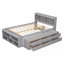 Full Bed with Bookcase Headboard,Under bed Storage Drawers and Bed End Storage Case-719930262