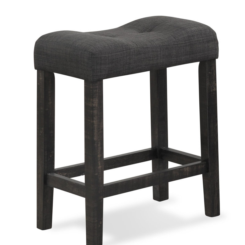 Tabouret à hauteur de comptoir Sora, Noir, Noir