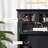 Elegant Buffet With Hutch, Kitchen Pantry Storage Cabinet