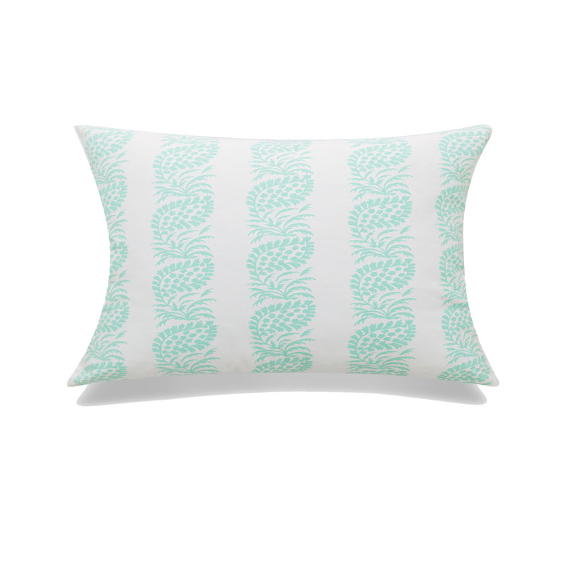 Block Print And Down Insert Pillow, Navy Blue/White, Feather