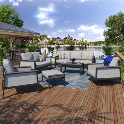 Townsend 7 Piece Sofa Seating Group with Sunbrella Cushions by Birch Lane