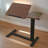 Bedside Table With Wheels - Folding Stand For Laptop And Reading, Adjustable Height Angle, Walnut Finish, Safe Design Wheels, Tilting Function Work, Versatile Accessory