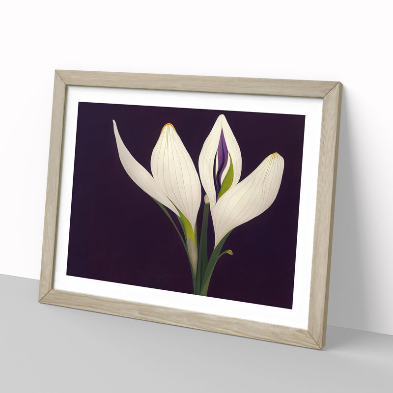 Evolving Flower - Framed Print, 34cm H x 46cm W x 2cm D, Oak