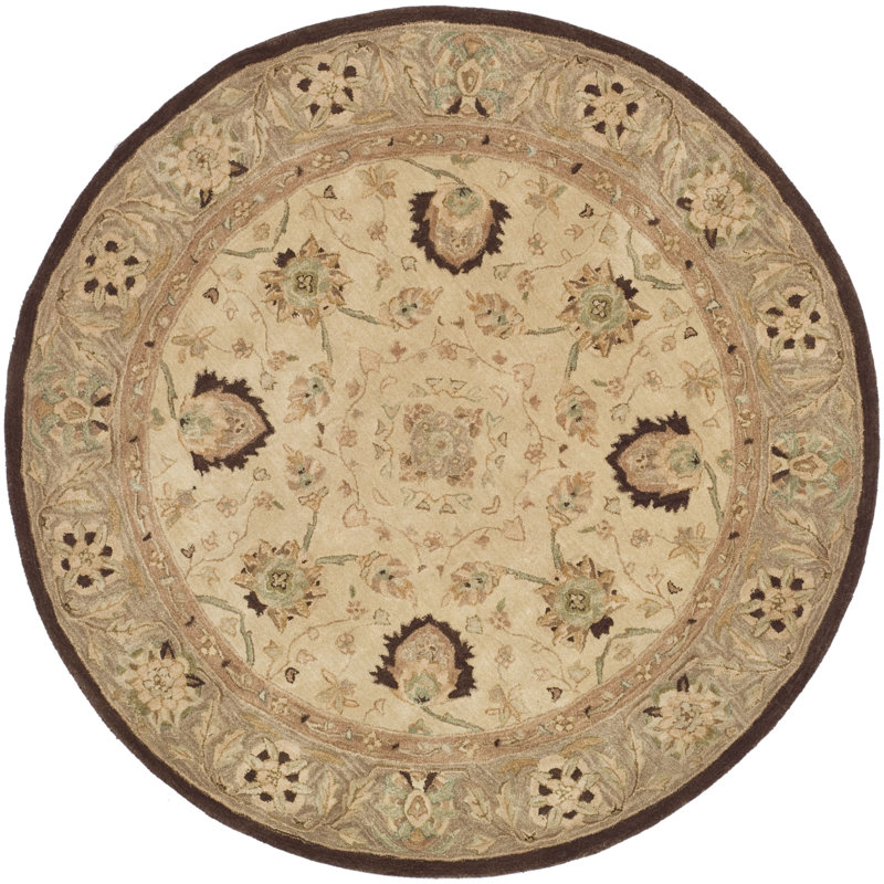 Tingley Hand Tufted Wool Oriental Rug, Round 4'