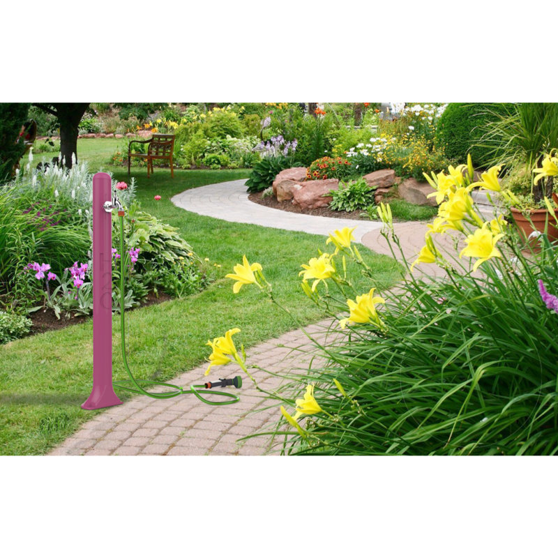 Acrylic Column Fountain, 100cm H x 28cm W x 37cm D, Fuxia