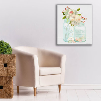  «Bath Time Mason Jars» par Jean Plout, art mural sur toile, 26 po x 30 po