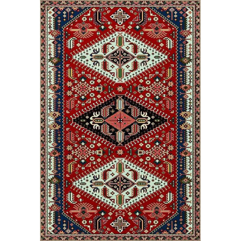 Diamond Patterned Traditional Geometric Decorative And Woven Based Washable Carpet, Runner 3'4" x 9'11"