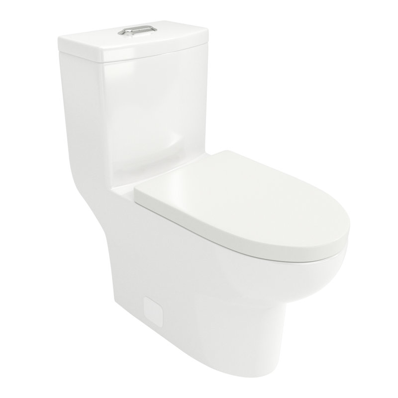 Dual Flush Ceramic Toilet - Powerful Flushing, Keeps Clean And Fresh Soft Closing Seat, Prevents Loud Noises