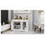 Buffet Farmhouse avec 3 tiroirs et portes - Buffet de rangement blanc pour salle à manger, console de cuisine