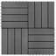 Carreau de terrasse Vidaxl 11 pièces gris 11,81 po x 11,81 po WPC