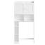 Armoire de rangement au-dessus de la toilette avec tablette réglable, portes doubles et tablettes ouvertes