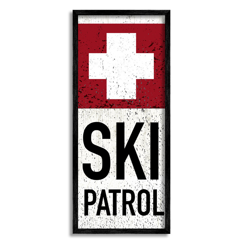 «Rustic Ski Patrol Winter Mountain Sport patiné XXL, art mural sur toile tendue par Valerie Vienne, H 30 po x l 13 po