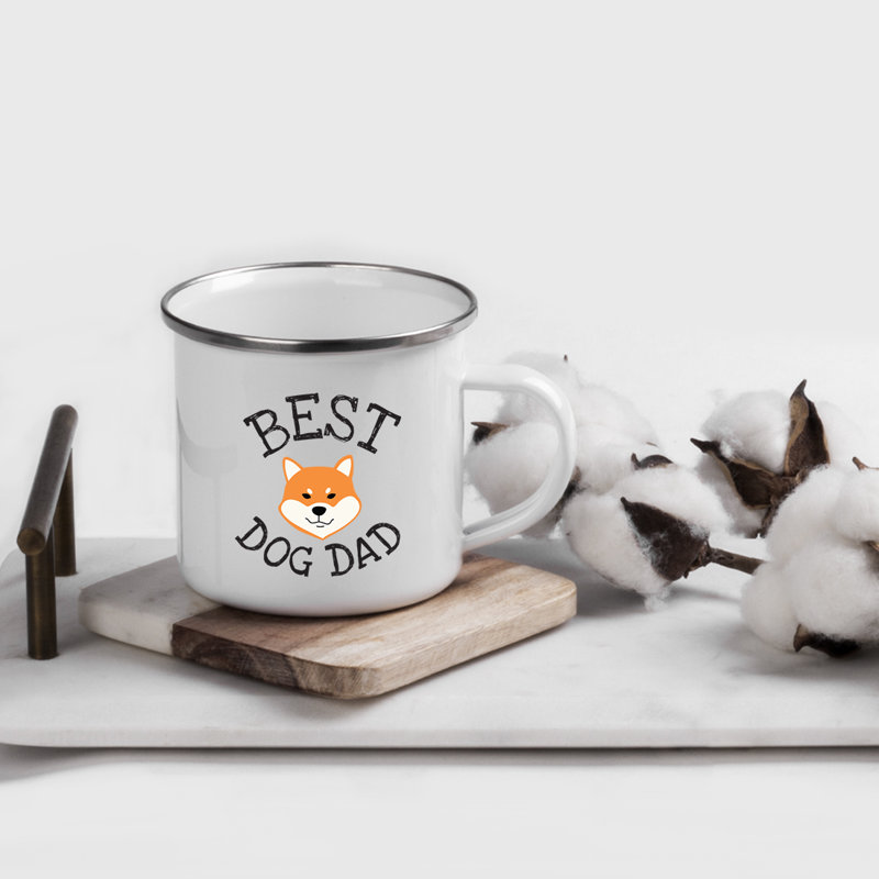 Grande tasse à café « Best Dog Dad », Shiba Inu