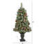 Sapin de Noël artificiel vert 4 'avec 100 lumières claires