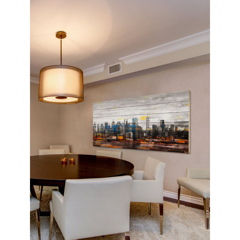 Couleurs New York par Parvez Taj - impression sur bois sans cadre, H 18 po x l 36 po x P 1,5 po
