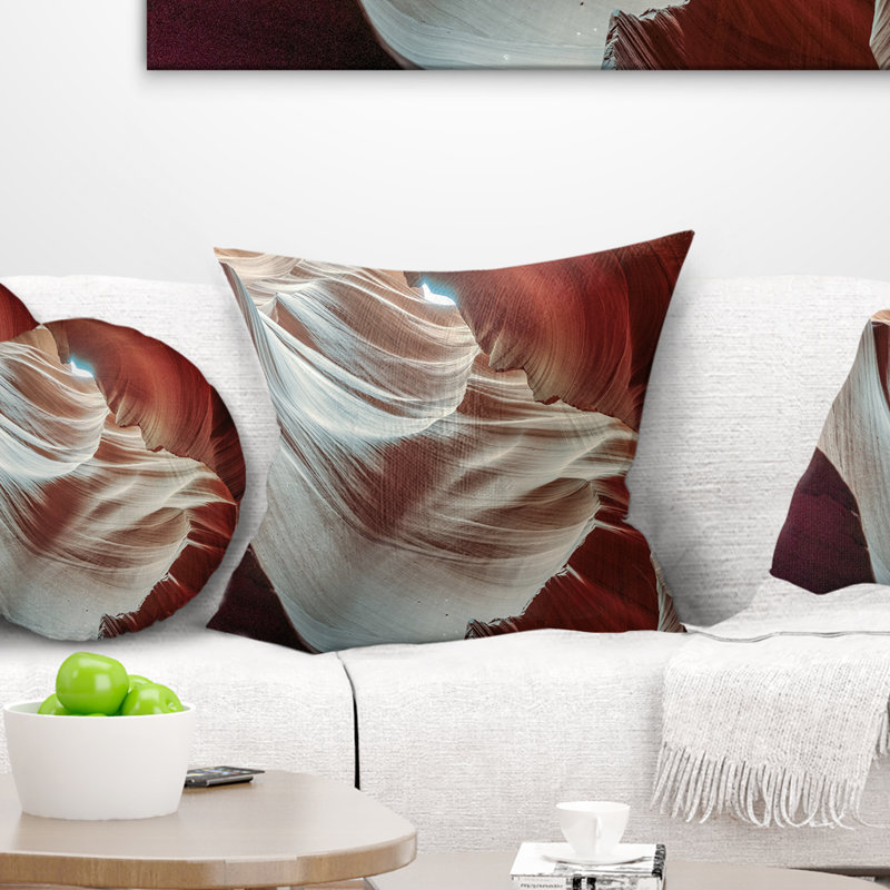 Coussin Landscape Antelope Canyons, 18 po x 18 po, Coussin décoratif
