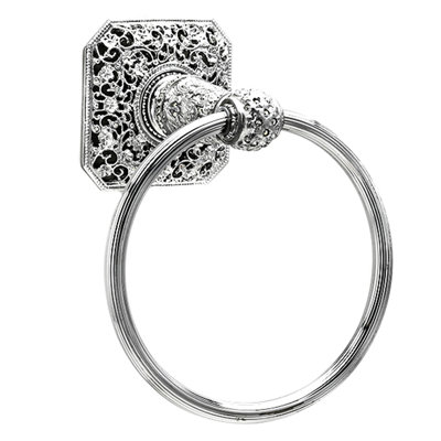 Anneau de toilette Juliane Grace avec cristaux Swarovski transparents et mercure doré