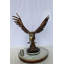 Sculpture Nifao Majestic Bronze American Eagle avec ailes déployées - Statue en bronze coulé à la cire perdue sur base en marbre - Grand décor patriotique pour le bureau, les prix et la décoration intérieure 17 po x 29 po x H 32 po