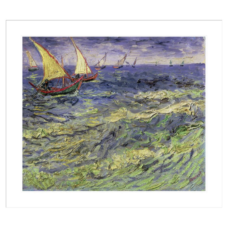 Paysage marin à Saintes-Maries (vue de la Méditerranée) par Vincent van Gogh, impression giclée encadrée