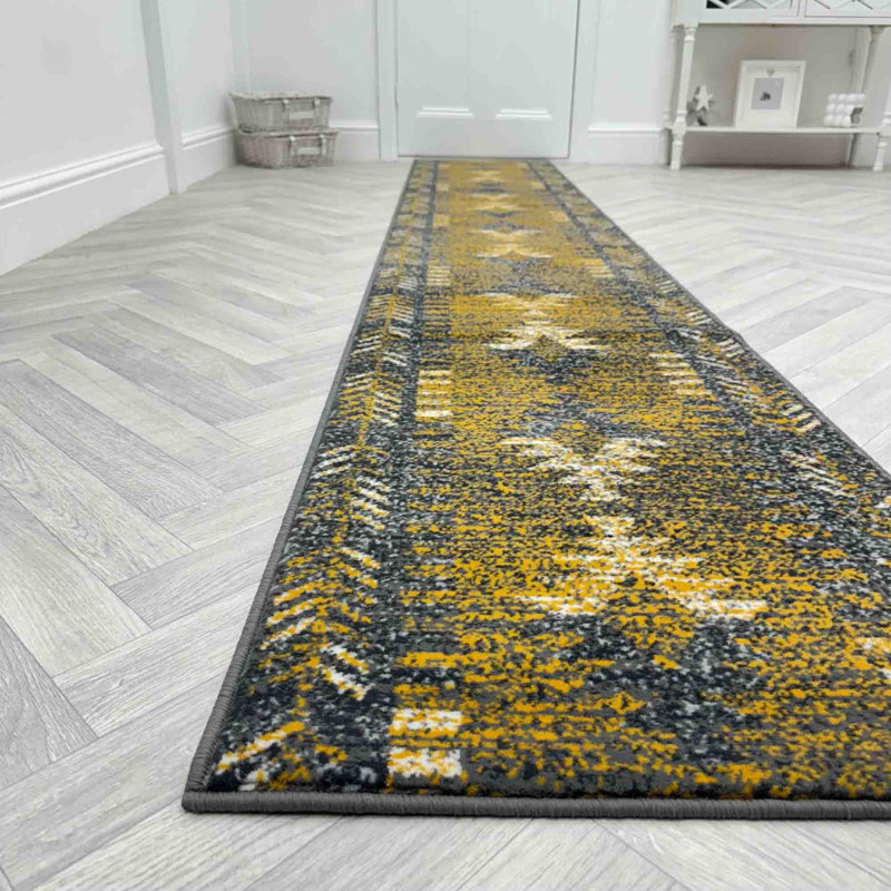 Runner Geometric Area Rug, Runner 60 x 150 cm