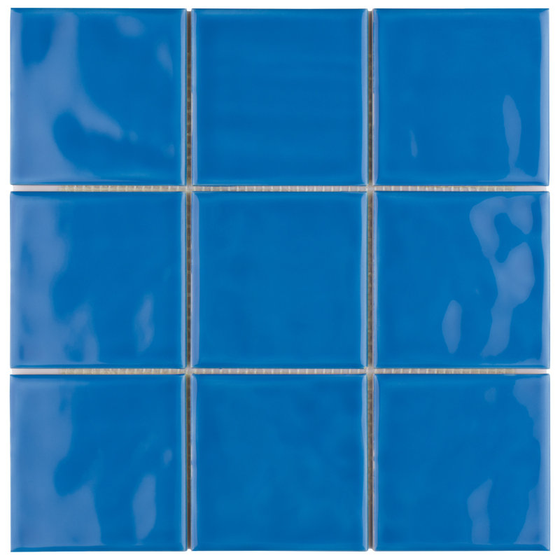 Carrelage mural mosaïque en céramique Twist Square 11-3 / 4 "x 11-3 / 4", Bleu ciel