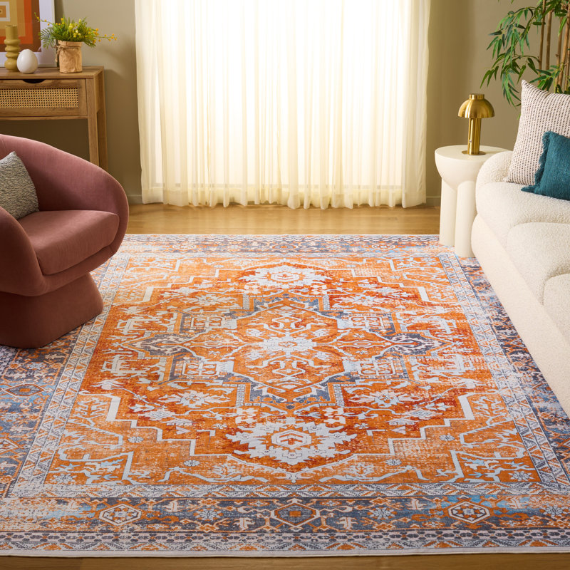 Tapis oriental performance lavable à la machine Shealin, Rectangle 8 pi x 10 pi