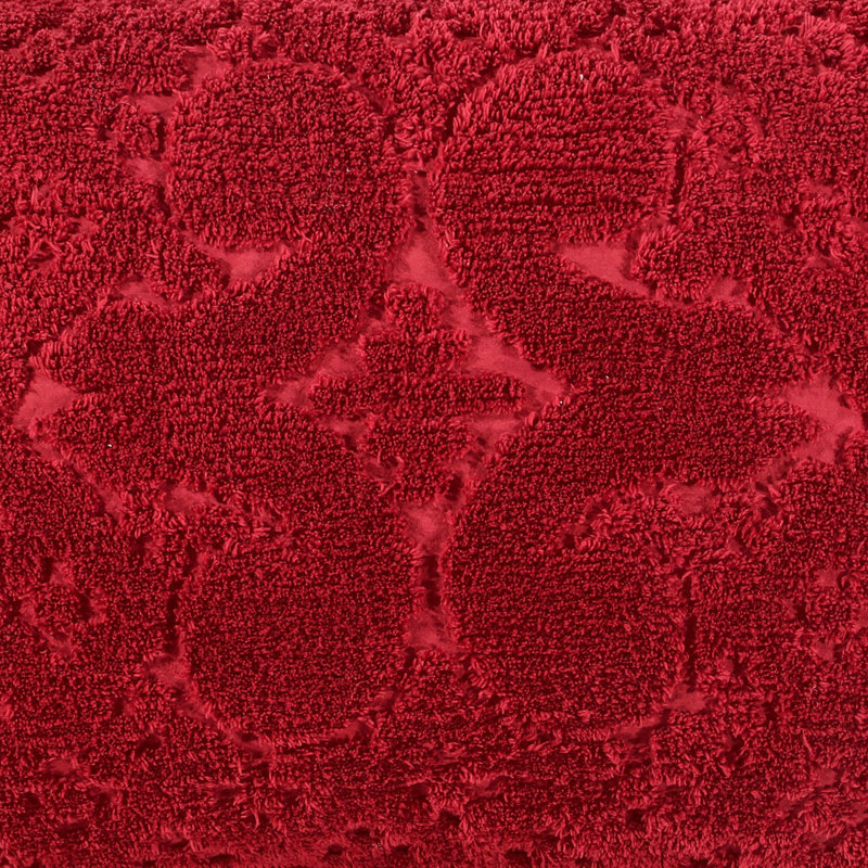 Ashton Chenille Bedspread Full/Double Size, 100% Cotton Floral Medallion Coverlet, Traditional Textured Heirloom Bedding, Soft Breathable All-Season Comfort, OEKO-TEX Certified, Machine Washable, Burgundy