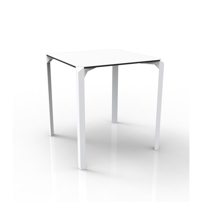Quartz Dining Table, White, 27.25" W x 27.25" L