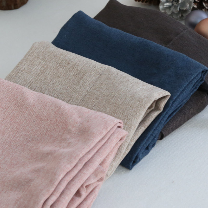 Portokalle Linen Blend Wash Bag, Dark Grey