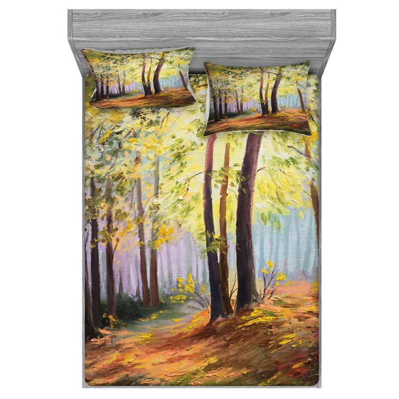 Microfiber Sheet Set, Queen Sheet Set with Fitted Sheet