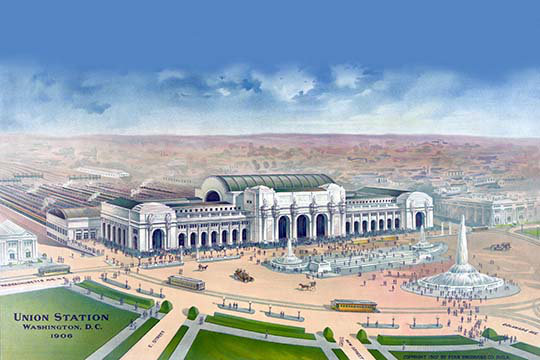 Union station-washington, d.c. 1906-impression d’art graphique, 20 po x 30 p
