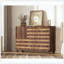 Buffet Buffet avec rangement: armoire de rangement de cuisine sculptée à la main avec 2 tiroirs et 3 portes, console de bar avec tablettes réglables - pour le salon du vestibule