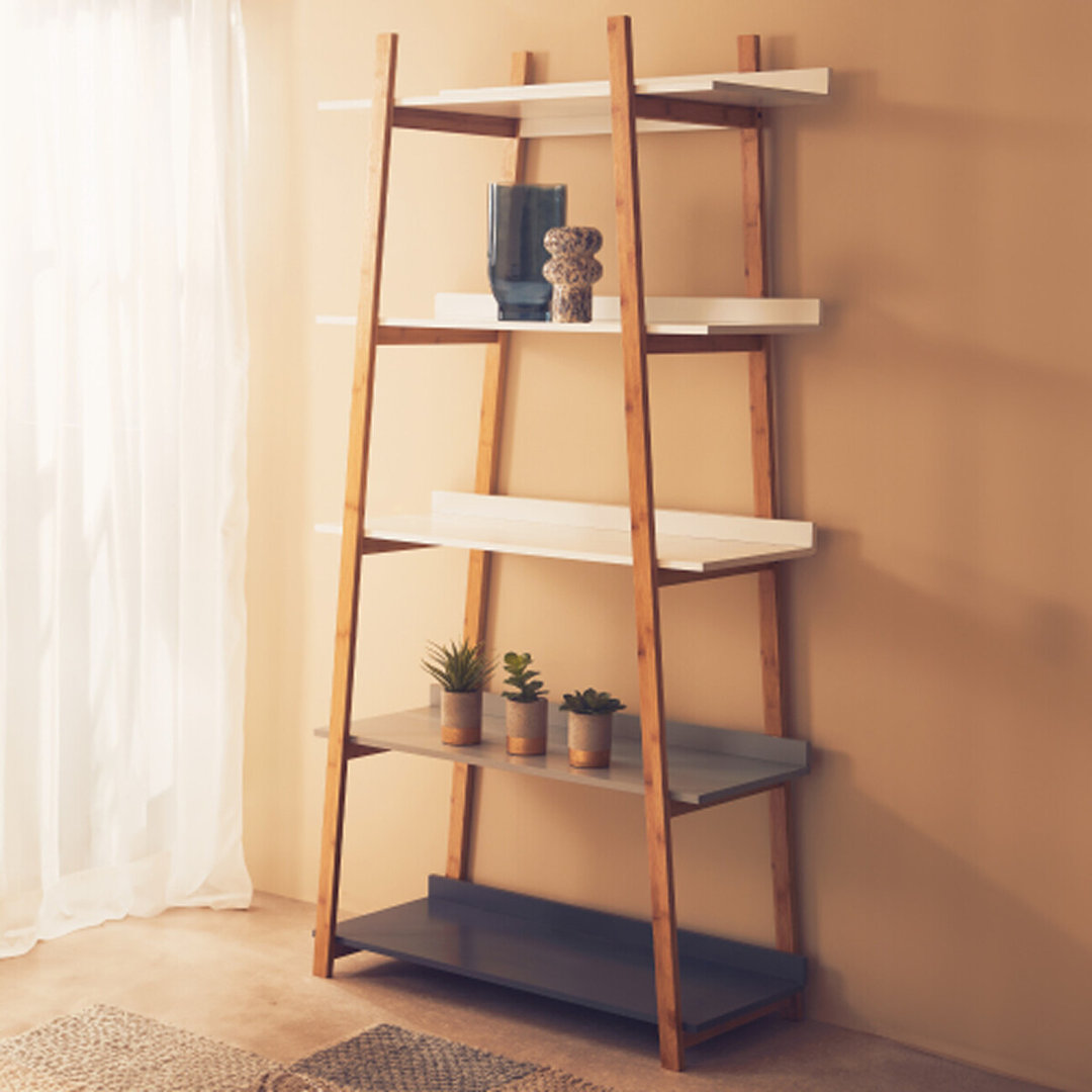 Adhara 180cm H x 90cm W Solid Wood Etagere Bookcase