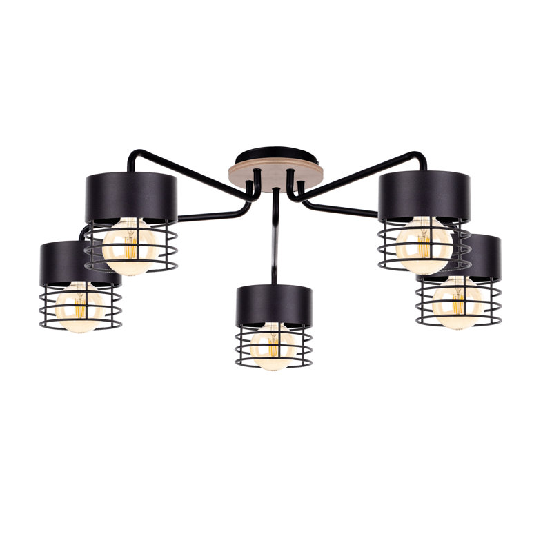 Burakcan Flush Mount, Black