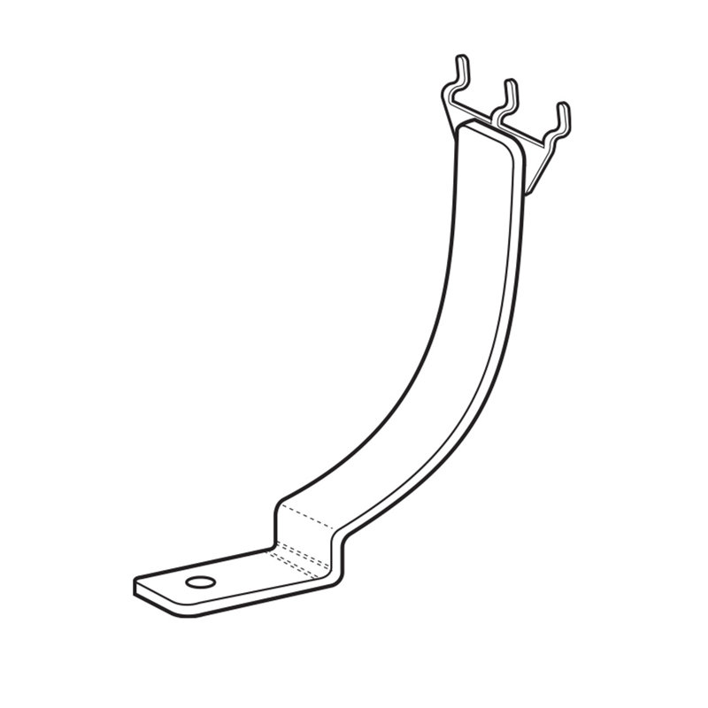 14" Bowl Display with Curved Metal Arm for Pegboard/Slatwall