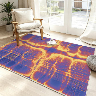Clear Machine Washable,Antique Grunge Color Abstract Art Indoor Area Rug