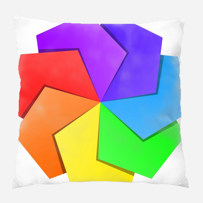 Geometric Microsuede Reversible Throw Pillow