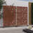 76''h X 47.2''w Reddish Brown Metal Privacy Screen Fence Panel