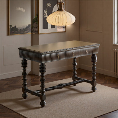 Retro American-style Ash Wood Writing Desk