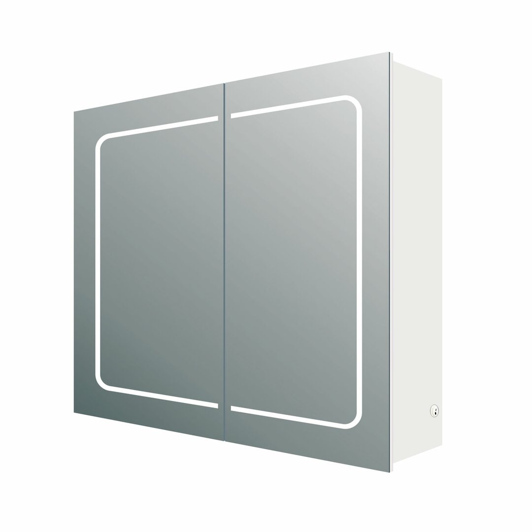 66 cm x 63 cm Spiegelschrank Mcwhorter mit LED-Beleuchtung