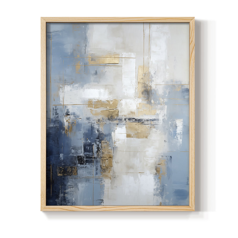 ABSTRACT Series, impression encadrée en bois massif, H 21 po x l 17 po