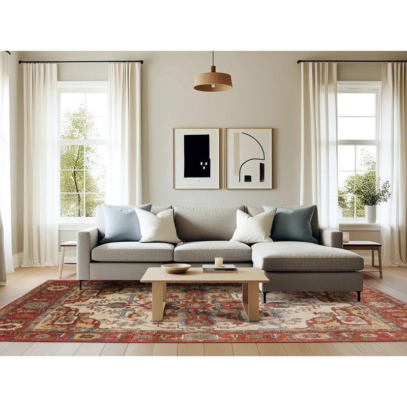 Oriental Indoor Rug, Rectangle 6' x 9'
