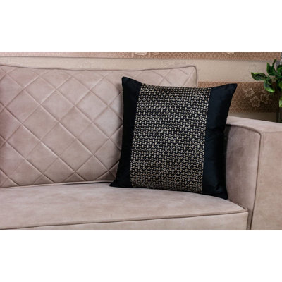 Black Gold Designer Collection Decor: 1 Sofa Love Seat Throw Pillow With Insert 18" Inch X 18" Inch Size